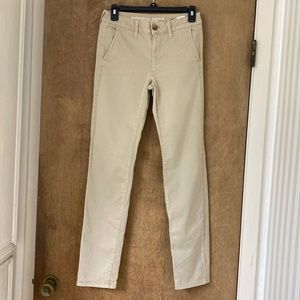 American Eagle super stretch khaki pants. Womens size 2